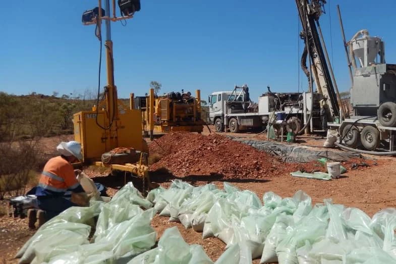 Mining workers on site